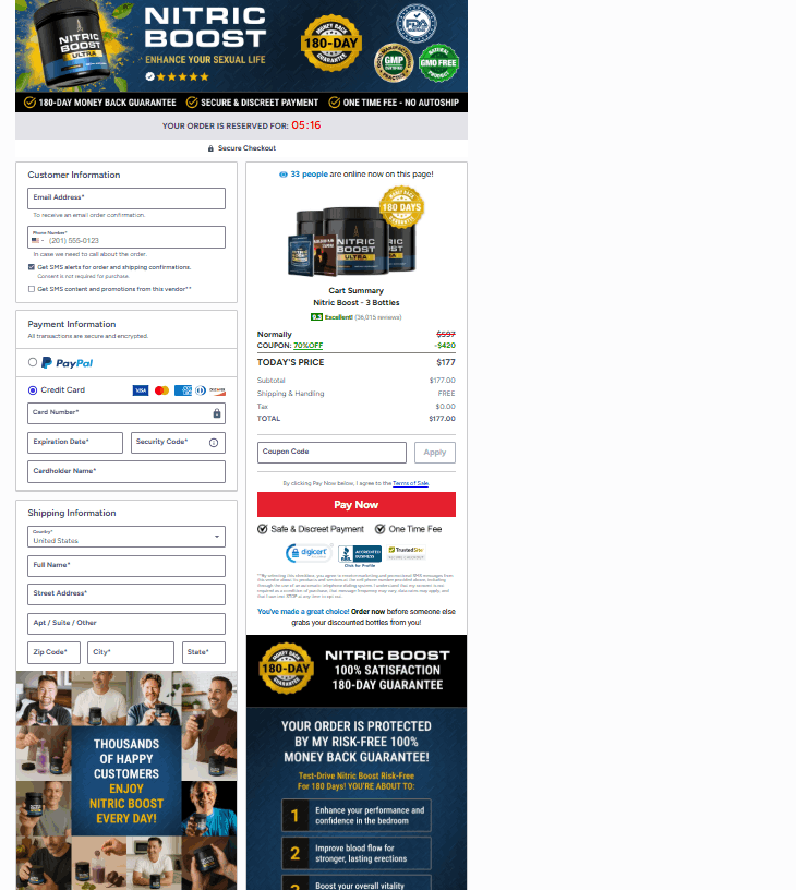 Nitric Boost UltraCheckout Page